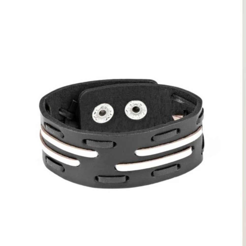 Cowboy Boot Camp Black Urban Bracelet Paparazzi Men's Fashion Jewelry